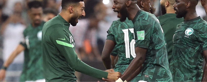 A probabilidade de vitória da seleção da Arábia Saudita