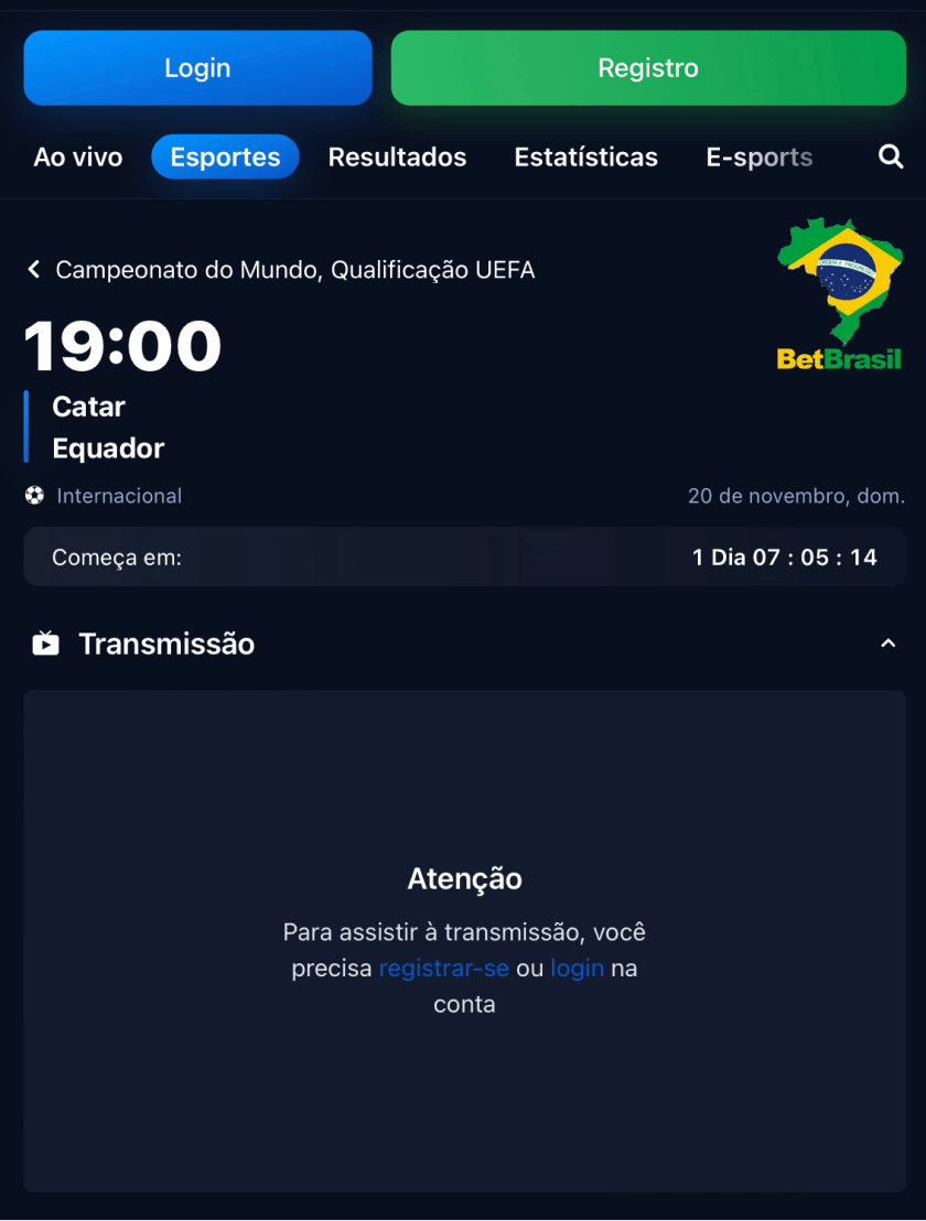 copa 2022 live Após o registo